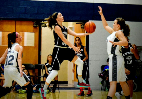 girls playing basketball